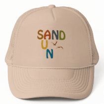 SAND SUN WITH SEAGULLS hats by sportyfun SAND SUN WITH SEAGULLS hats