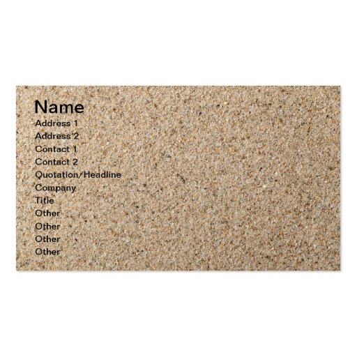 Sand Texture For Background Business Card (front side)