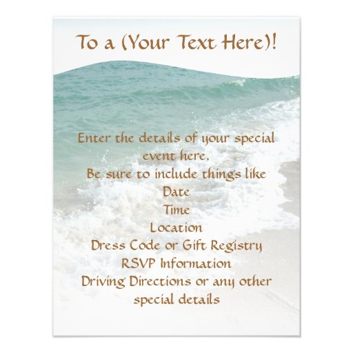 Sand Writing on the Beach, I Love You Invitations