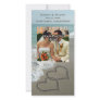 Sand Writing on the Beach, Interlocking Hearts Photo Greeting Card