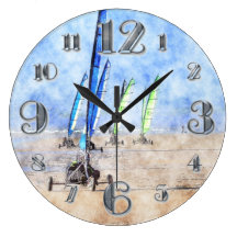 Sand Yacht Racing Cefn Sidan Wallclocks