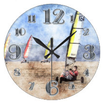 Sand Yachting at Cefn Sidan Sands Round Clocks