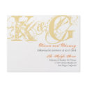 Sand yellow grunge distressed reception enclosure invitation