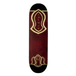 Sandal Of The Prophet (Red) Marble & Gold Skate Board Deck