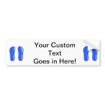 sandals blue beaded strap.png bumper stickers