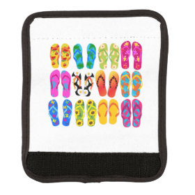 Sandals Colorful Fun Beach Theme Summer Luggage Handle Wrap