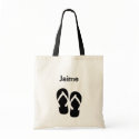 Sandals flip flop summer black custom tote bag bag
