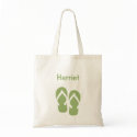 Sandals flip flop summer green custom tote bag bag