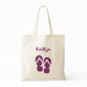 Sandals flip flop summer purple custom tote bag bag