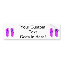 sandals fuschia beaded strap.png bumper sticker