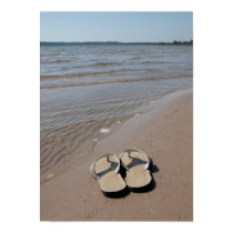 Sandals on the Beach Poster Print