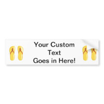 sandals yellow red beaded strap.png bumper stickers