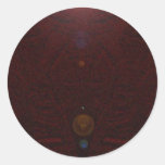 Sandblasted Double Round Sticker