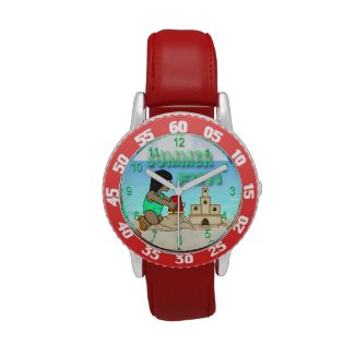 Sandcastle (Black Girl) Kid's Adjustable Bezel Wat Watches