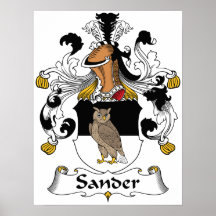 Sander Family Crest Print