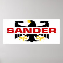 Sander Surname Posters