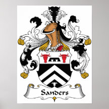 Sanders Family Crest Poster