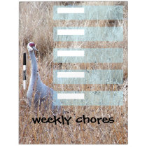 Sandhill Crane Weekly Chores Dry Erase Board dry erase boards