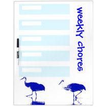 Sandhill Cranes Weekly Chores Dry Erase Board dry erase boards