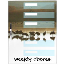 Sandhill Cranes Weekly Chores Dry Erase Board dry erase boards
