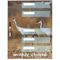 Sandhill Cranes Weekly Chores Dry Erase Board dry erase boards