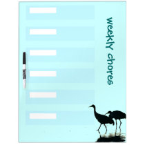 Sandhill Cranes Weekly Chores Dry Erase Board dry erase boards