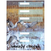 Sandhill Cranes Weekly Chores Dry Erase Board dry erase boards