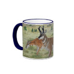 Sandhills Pronghorn Antelope Wildlife Art mugs