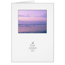 Sandpipers at Sunrise on Ocean Beach Christmas Greeting Cards