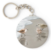 Sandpipers at the Shoreline Keychain