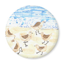 Sandpipers on Old Orchard Beach magnets