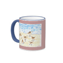 Sandpipers on Old Orchard Beach mugs
