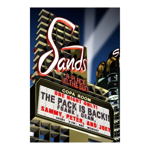 Sands Hotel Las Vegas Retro Art Poster print
