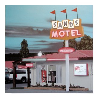 Sands Motel on Route 66 Retro Neon Poster print