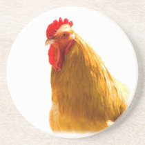 Sandstone Coaster with Chicken or Rooster