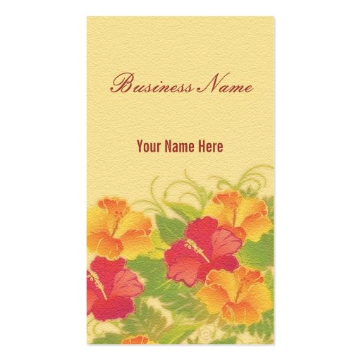 sandstone hibiscus ~ bc business cards