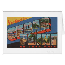 Sandusky, Ohio - Lake Erie - Cedar Point Card