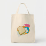 sandwich and thermos lunch vector design bags