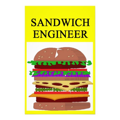 SANDWICH engineer joke Customized Stationery