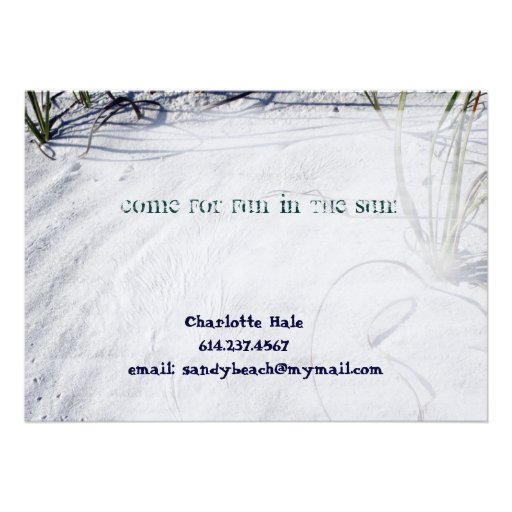 Sandy Beach 2 Framed Invite