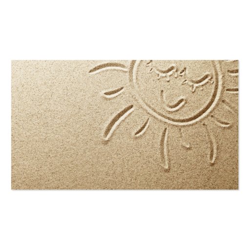 Sandy Beach Background Business Card Templates (back side)
