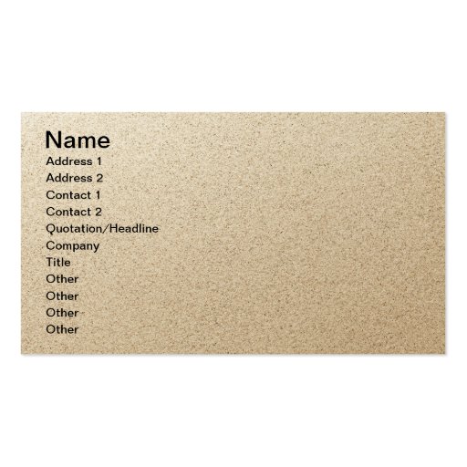 Sandy Beach Background Business Card Templates (front side)