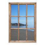 Sandy Beach View from a Window print
