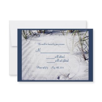 Sandy Beach Wedding RSVP zazzle_invitation