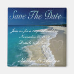 Sandy Beaches Save the Date Refrigerator Magnet