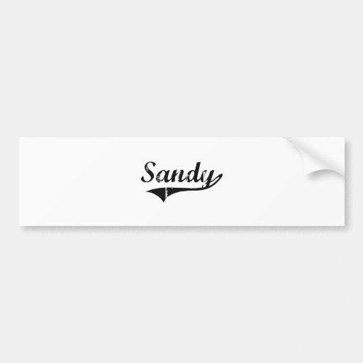 Sandy Classic Style Name Bumper Sticker