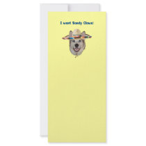 Sandy Claws Beach Dog Personalized Rack Card