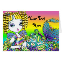 "Sandy" Cute Rainbow Fairy Mermaid Art Card cards