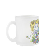 "Sandy" Cute Rainbow Fairy Mermaid Art Frosty Mug mugs