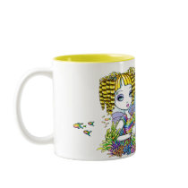 "Sandy" Cute Rainbow Fairy Mermaid Art Mug mugs